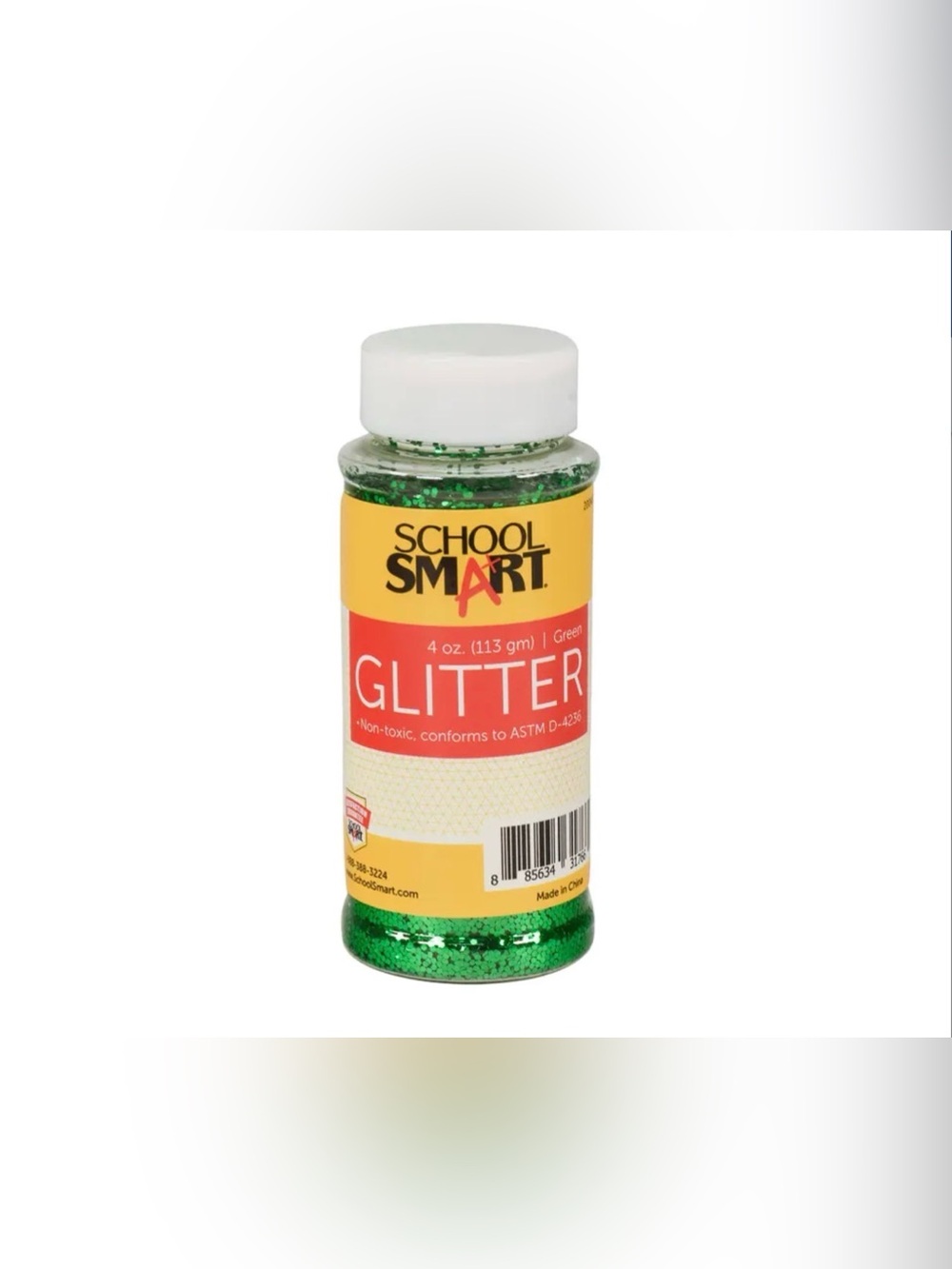 Green Craft Glitter, 4 Ounces